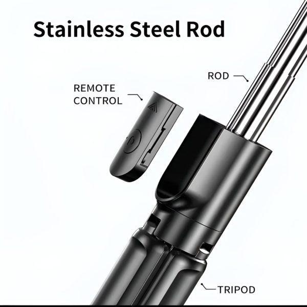30% OFF!!  4 in 1 Selfie Stick Tripod with Light & Bluetooth Remote