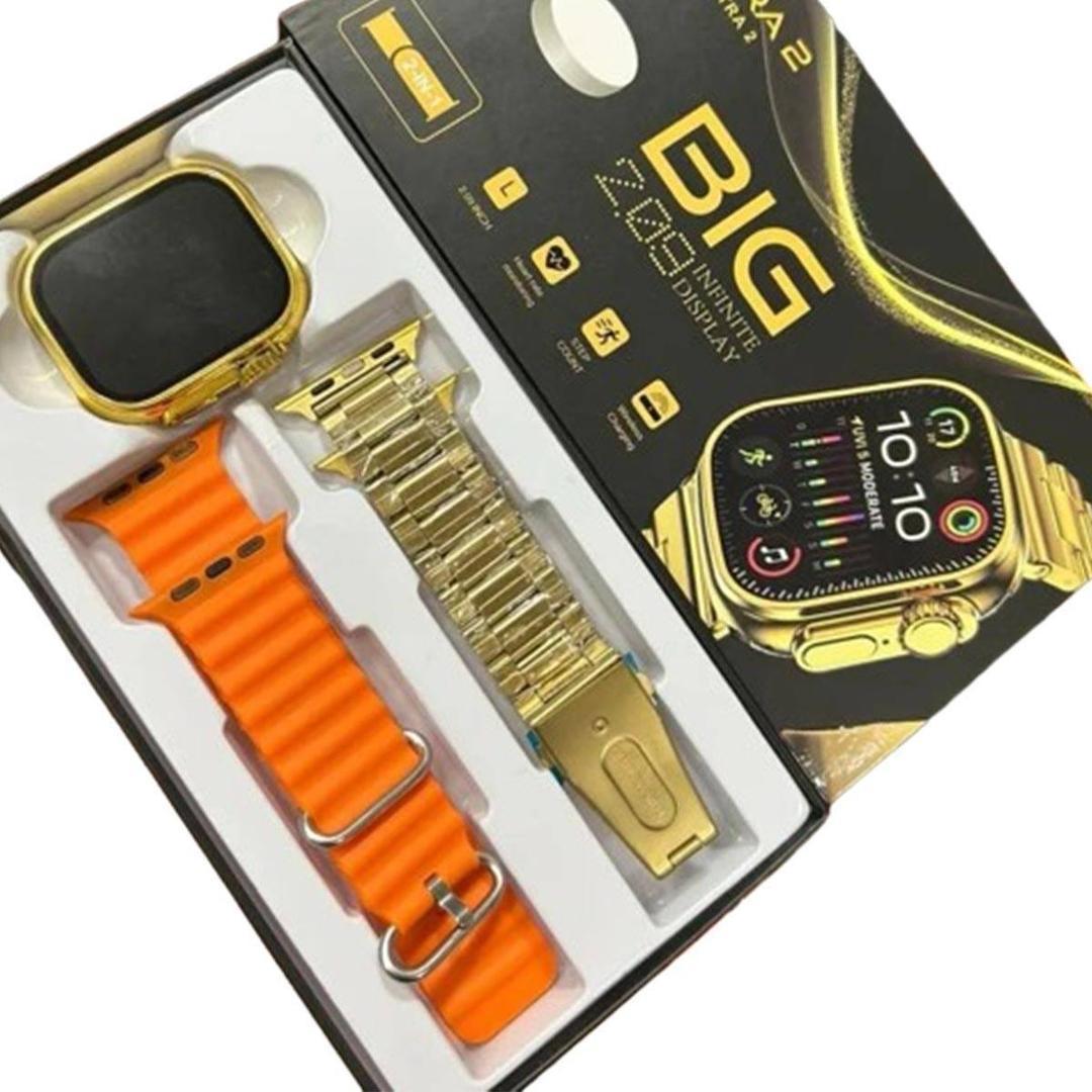 Gold Smart Watch with Heart Rate Monitoring